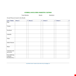 Social Media Activity Calendar Template example document template
