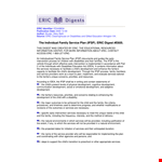 Family Service Plan example document template