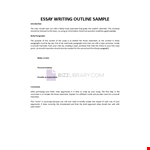 Essay Writing Outline Sample example document template 