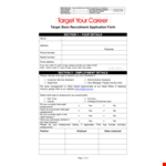 Target Store Job Application Form example document template