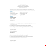 Construction Supervisor Work Resume example document template