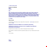Salary Increment Letter Template - Sample for Requesting a Pay Raise | Company Name example document template