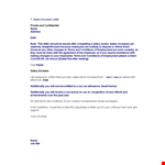 Salary Increment Letter Template - Sample for Requesting a Pay Raise | Company Name example document template 