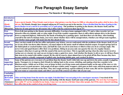 Sample Paragraph Informative Essay - Writing Paragraphs with Specific Topic Sentences