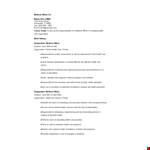 Medical Officer example document template