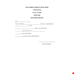 Doctor Notes for Return or Excuse example document template 