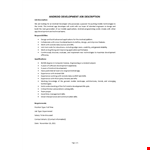 Android Development Job Description example document template