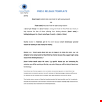 Create Powerful Press Releases | Insert Your Charity | Download Template - Moorfields example document template 