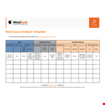 Root Cause Analysis Template - Analyze Client Description & Causes (Medium) example document template