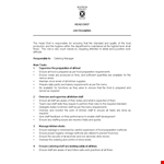 General Cook Job Description example document template