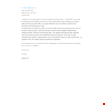 Email Job Cover Letter example document template