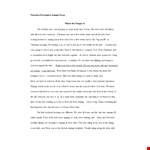 Sample Narrative Descriptive Essay example document template 