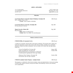 Medical Student example document template