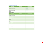 Comparison Chart Template - Find the Perfect Match for Your Needs example document template