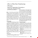 Nonprofit Fundraising Budget Template - Essential Tool for Fundraising and Board Management example document template
