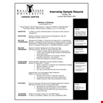 Hr Internship example document template