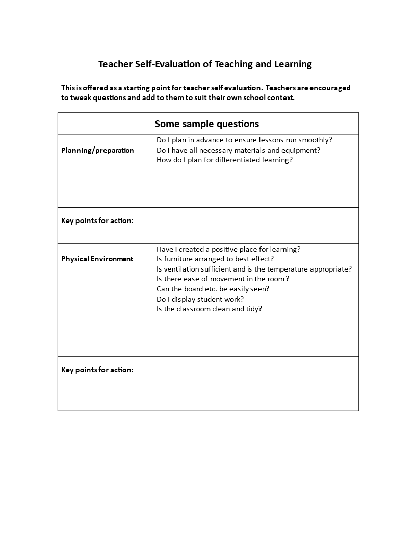teacher-self-evaluation-sample