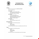 Best Extended Essay Recommendations for School - Words, Paragraph Guide example document template