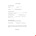 Reference Check Template Form example document template