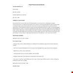 Project Finance Associate | Financial Projects | Credit Financing example document template