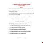 Reflective Essay Outline Template example document template