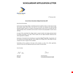 Motivational Scholarship Application Letter for College Students in Carrum Downs example document template