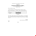 March Closing Stock and Stock Payers example document template