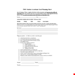 Effective Goal Setting Template for Students and Parents | Download Now example document template
