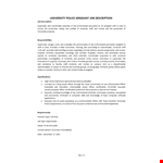 Police Administrative Sergeant Job Description example document template