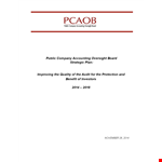 Accounting Strategic Plan: Inspections, Audit, Analysis for Firms and PCAOB example document template 