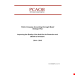 Accounting Strategic Plan: Inspections, Audit, Analysis for Firms and PCAOB example document template
