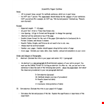 Scientific Paper Outline: How to Structure and Conduct a Scientific Experiment example document template 