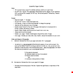 Scientific Paper Outline: How to Structure and Conduct a Scientific Experiment example document template