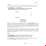 Comprehensive Parenting Plan Template example document template