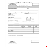 Customize Your Job Application with our Employment Application Template example document template 