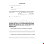 Eviction Late Rent Notice example document template