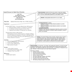 High School Graduate Resume: Format, Experience, Skills, Volunteer Work, Organized example document template