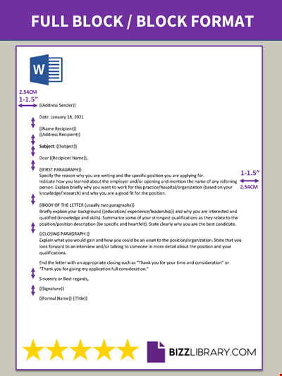 Block Format letter