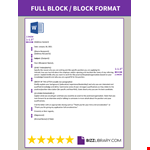 Block Format letter example document template