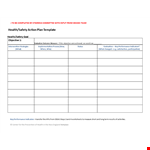 Health & Safety Action Plan Template: Evaluate, Measure, Achieve Objectives example document template