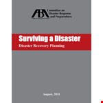Efficient Business Continuity with Our Disaster Recovery Plan Template example document template