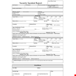 Police Incident Report Template - Store Recovered | Your Company Name example document template