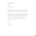 Job Promotion Thank You Letter example document template 