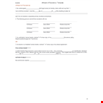 Get Your Affairs in Order with Our Proof of Residency Letter & Affidavit example document template