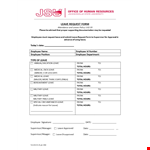 Time Off Request Form Template - Efficient Employee Leave Management Solution example document template