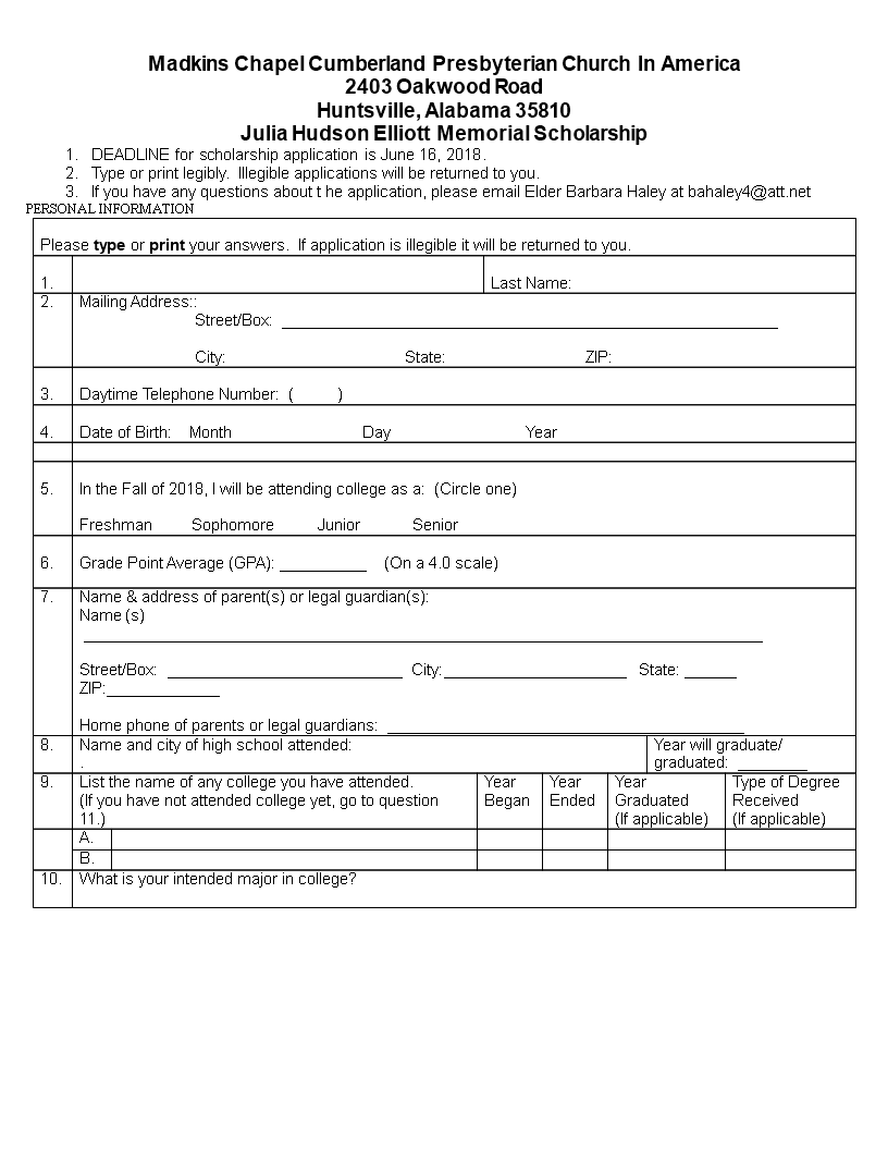 College Application Chapel Scholarship Application Template Madkins college-application-chapel-scholarship-application-template-madkins