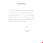 Receipt Form Template example document template