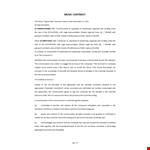 Music Agreement Films example document template