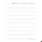 Printable Preschool Chore Chart example document template