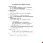 Graduate Engineering Resume Example example document template